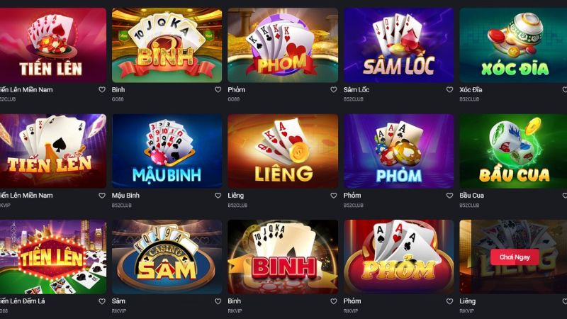 Giới thiệu sảnh game bài BT