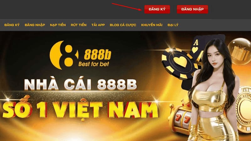 Đăng ký 888B mở ra thế giới cá cược uy tín